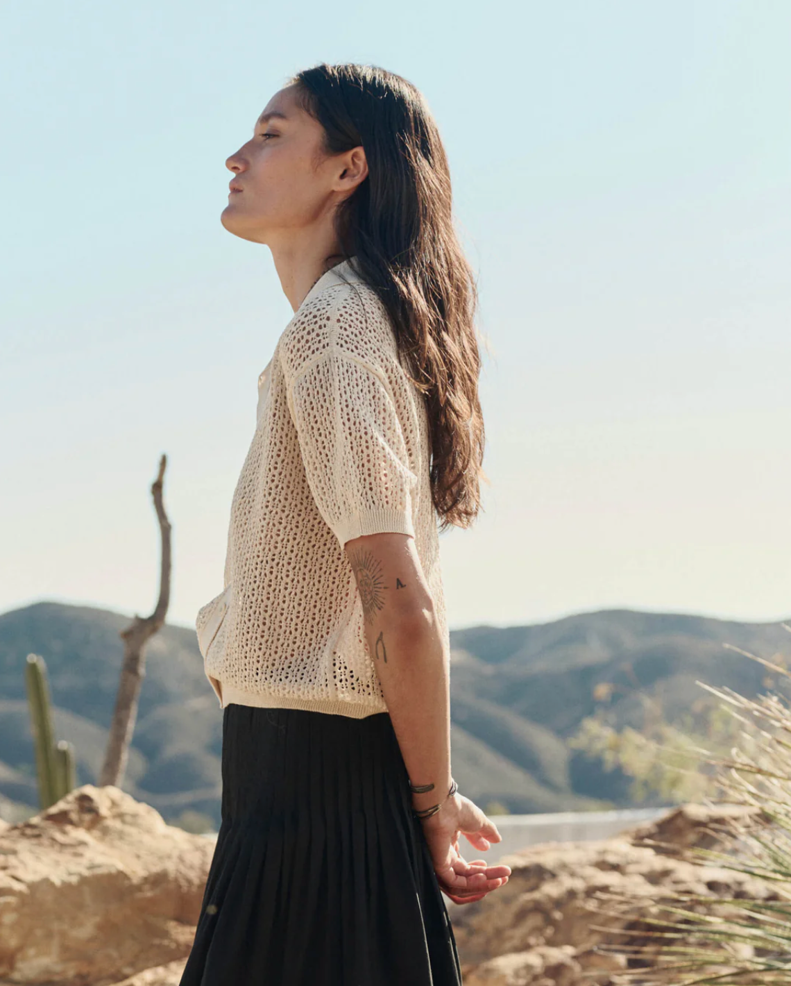 The Great The Crochet Polo - Natural