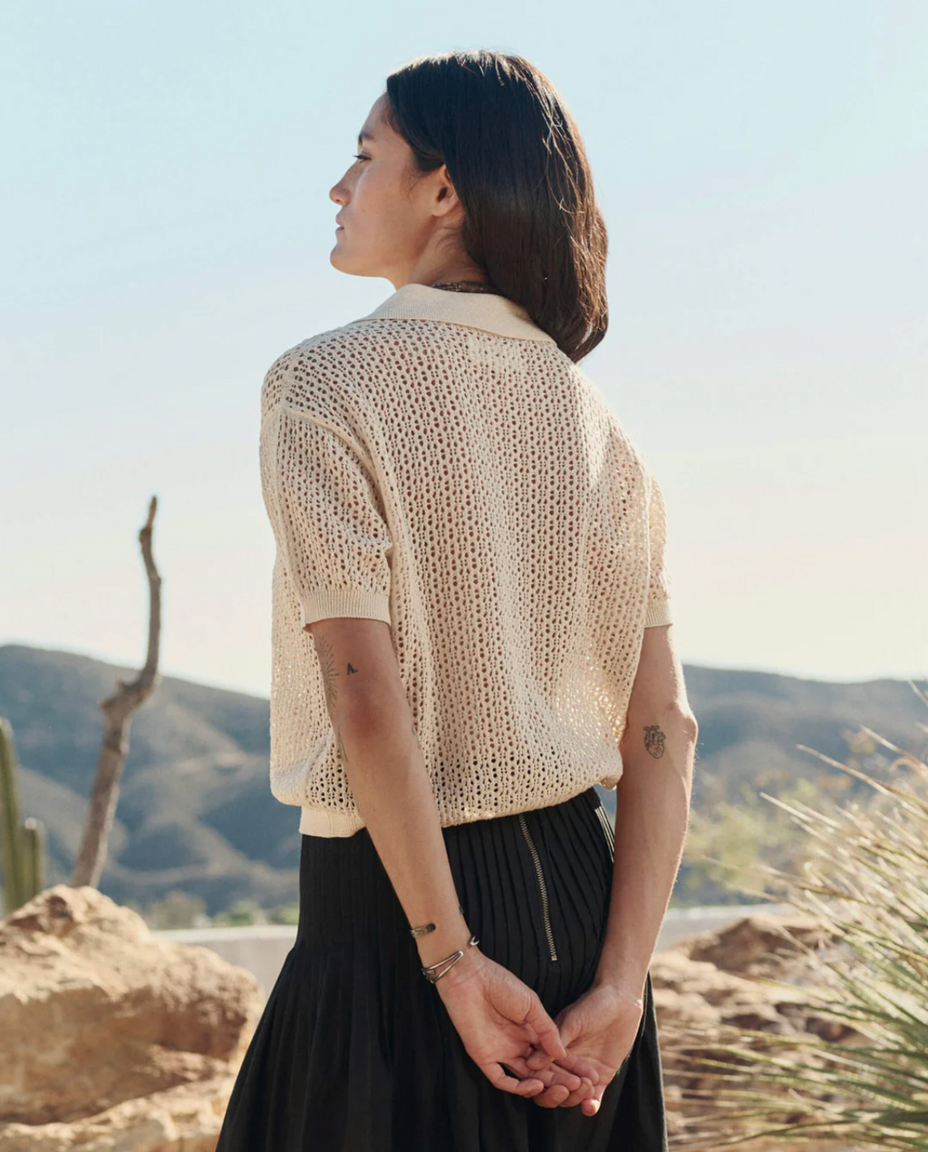 The Great The Crochet Polo - Natural