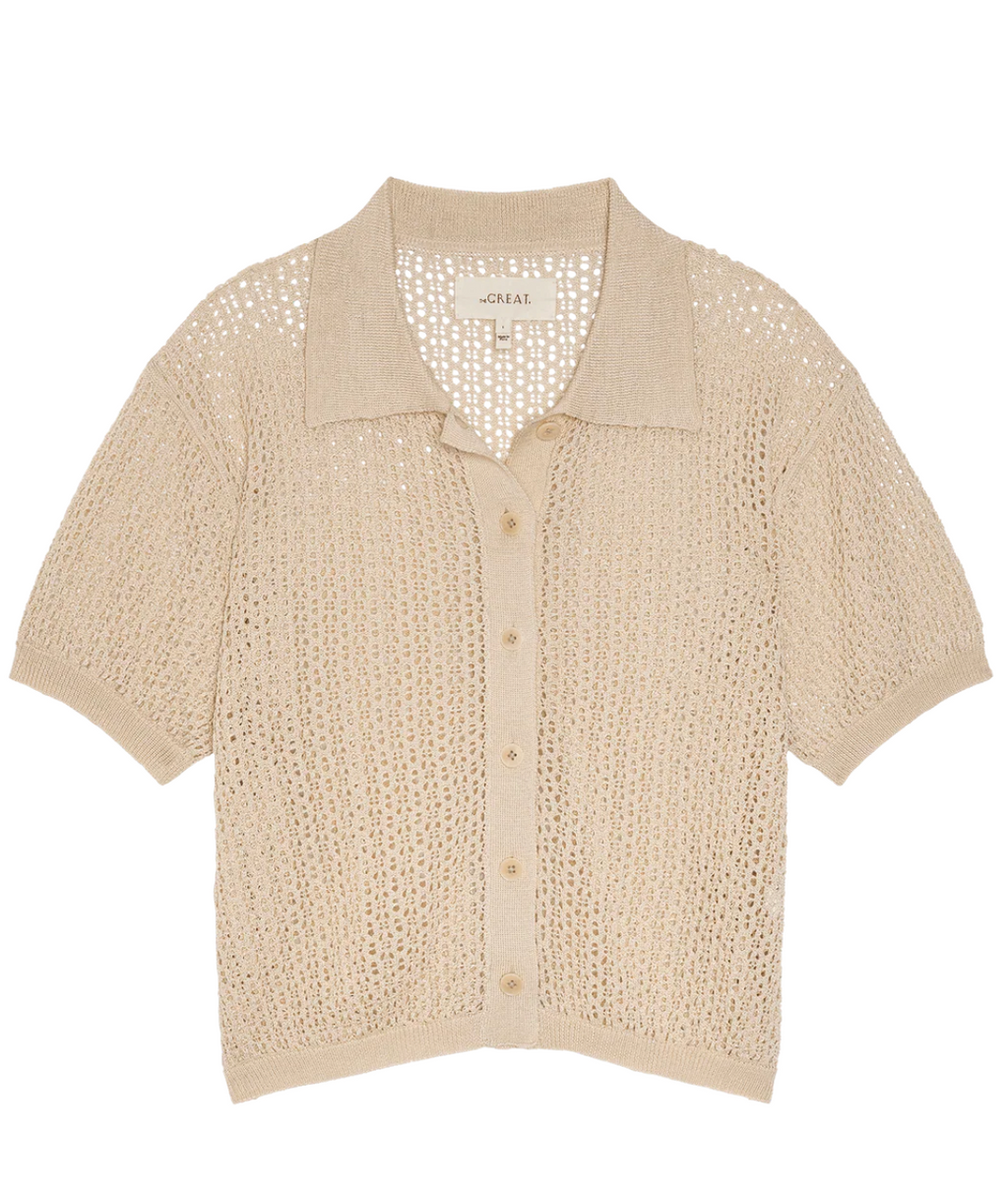 The Great The Crochet Polo - Natural