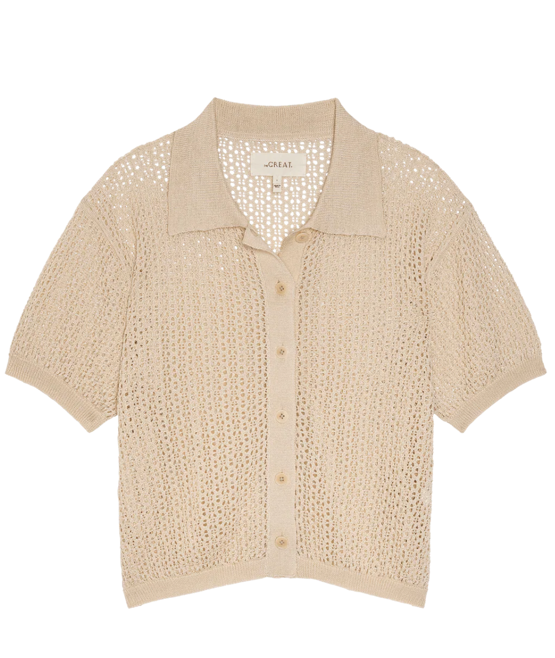 The Great The Crochet Polo - Natural