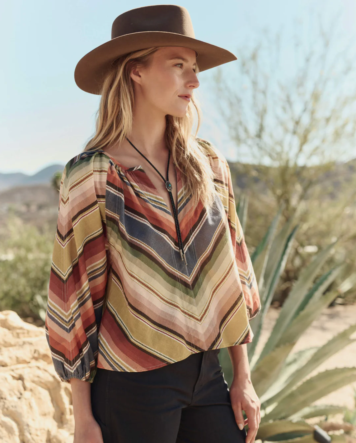 The Great The Seamed Bodega Top - Davenport Stripe