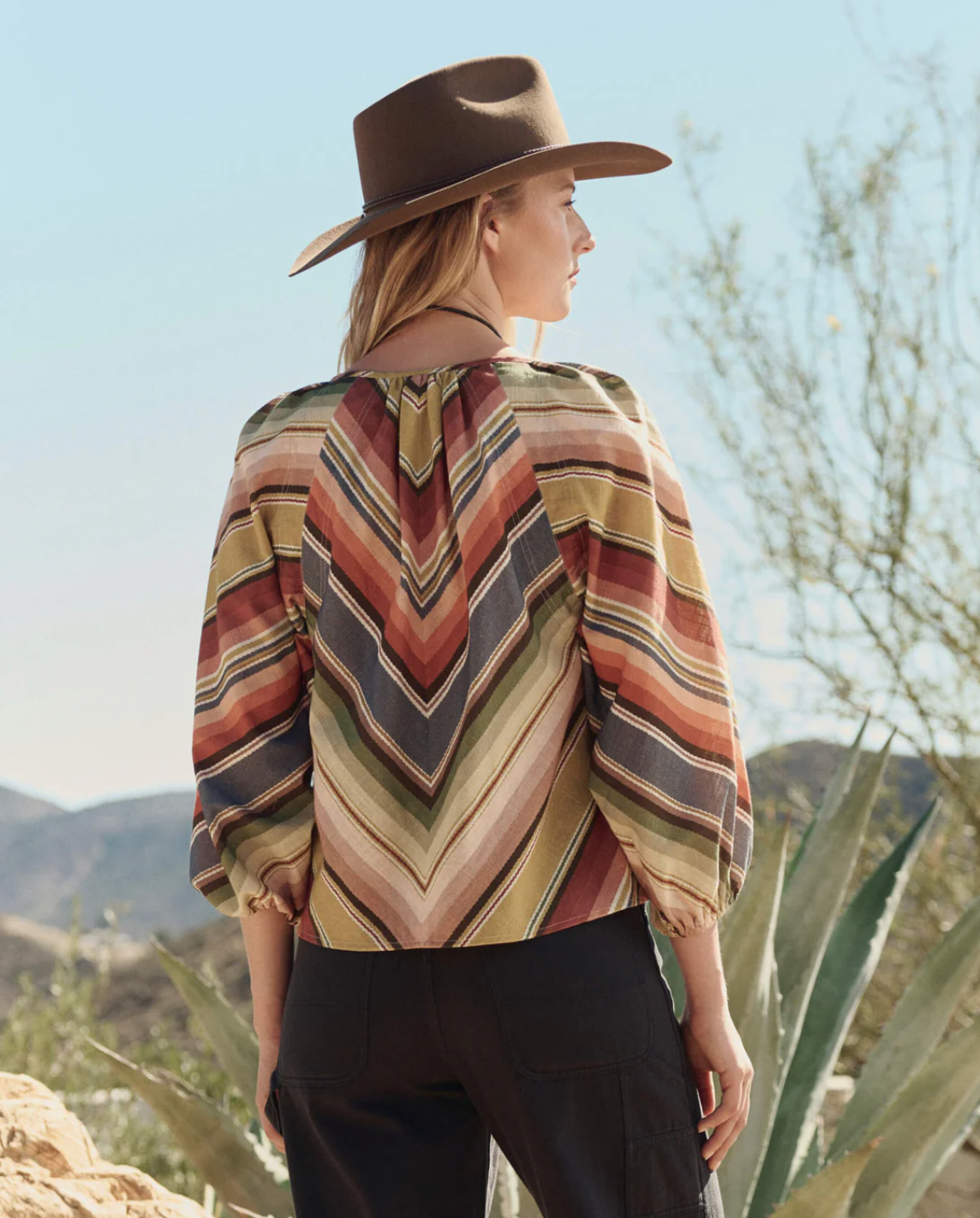 The Great The Seamed Bodega Top - Davenport Stripe