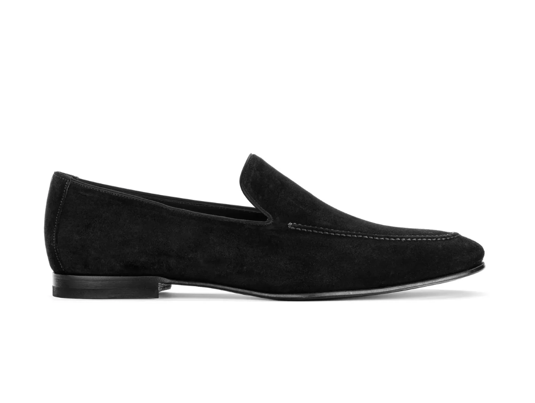 To Boot Beamon Black Calf Suede Slip-On Loafer