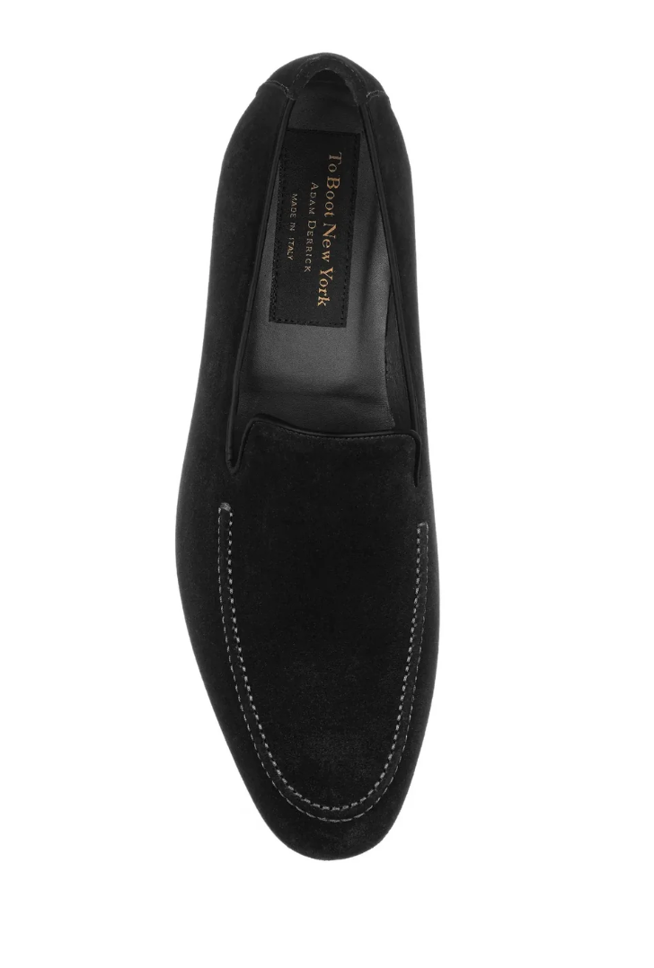 To Boot Beamon Black Calf Suede Slip-On Loafer