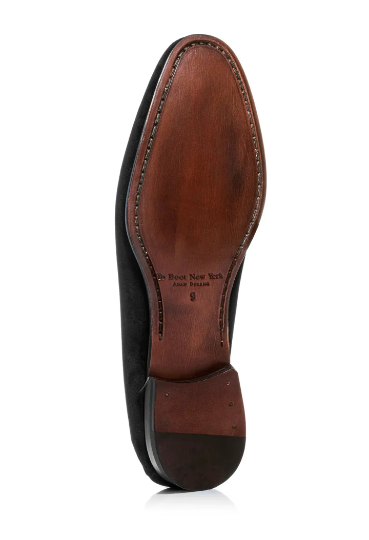 To Boot Beamon Black Calf Suede Slip-On Loafer