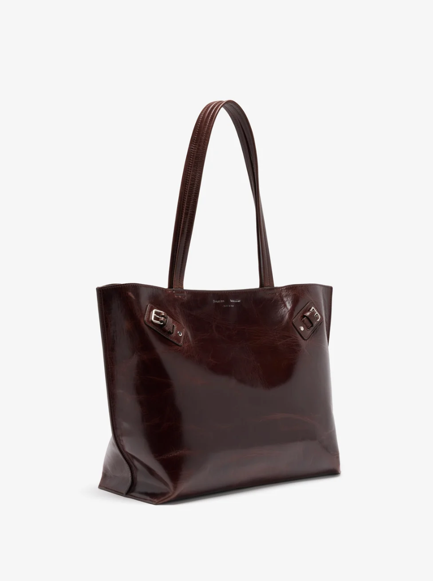 Proenza Schouler Days Tote in Pull Up Calf Skin - Dark Brown