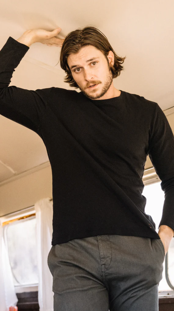 Hiroshi Kato The Drill Double Knit Crewneck - Black