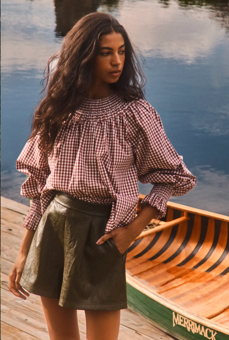 Hunter Bell Hayes Top - Cotswold Check Rust