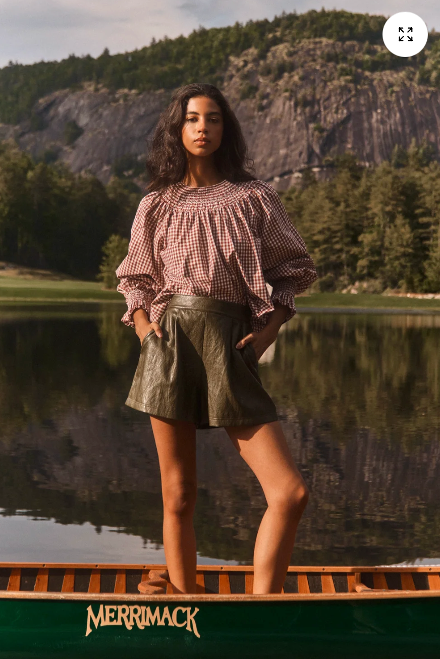 Hunter Bell Hayes Top - Cotswold Check Rust