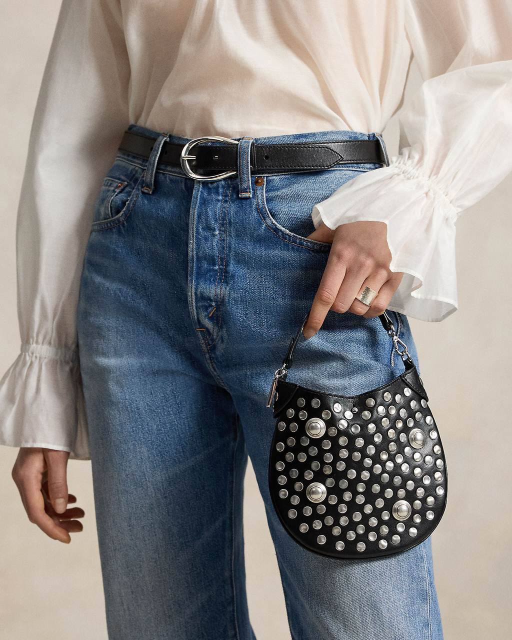 Polo Ralph Lauren Leather Studded Small Bag