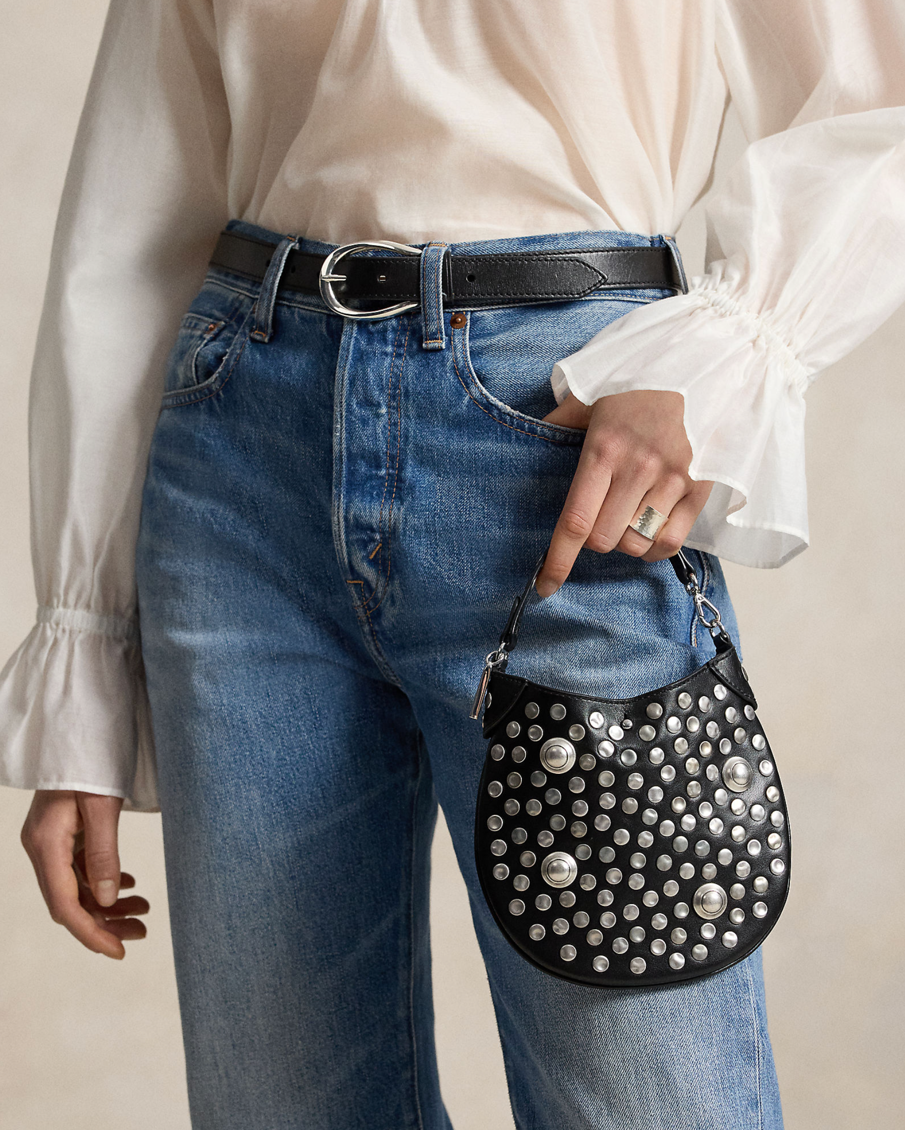 Polo Ralph Lauren Leather Studded Small Bag