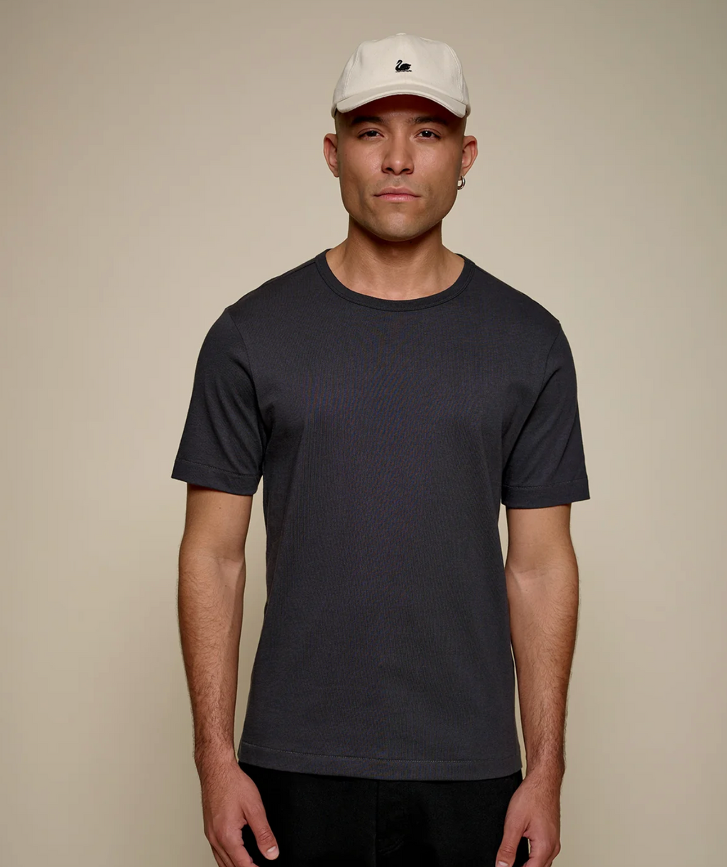 Merz b. Schwanen 2M15 Mid-Century Machine Refined Fit T-Shirt - Charcoal