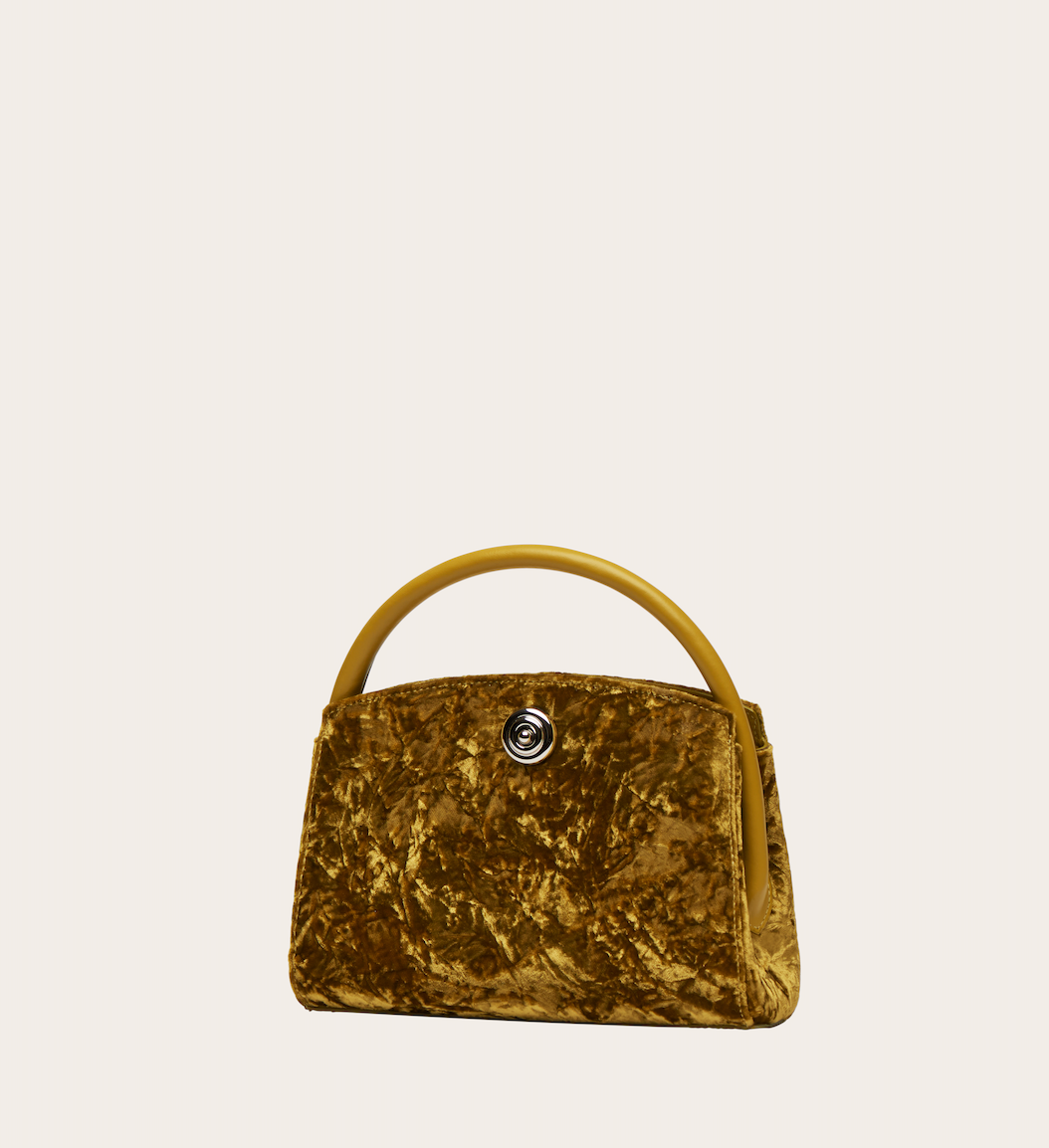 Liffner Pushlock Lady Bag  - Crushed Velvet Green