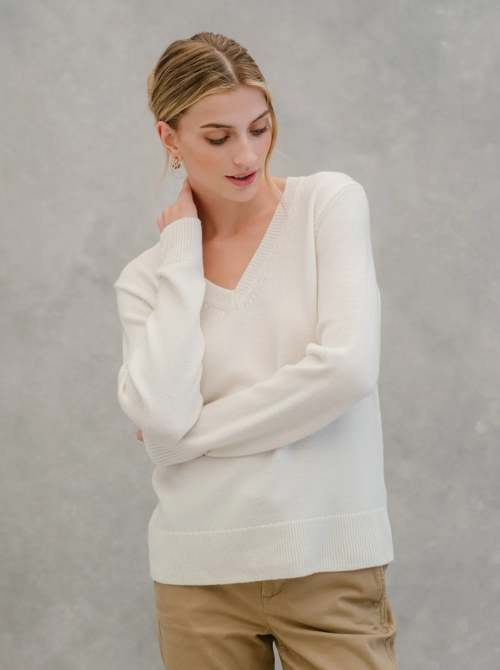 B. Draddy The Kelly Wool Sweater - Sea Salt
