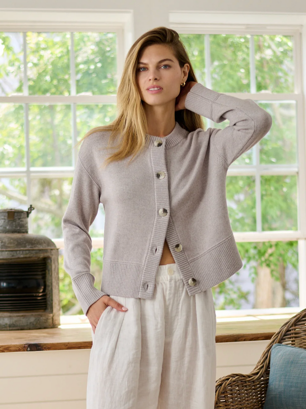B. Draddy The Brook Wool Cardigan - Drift