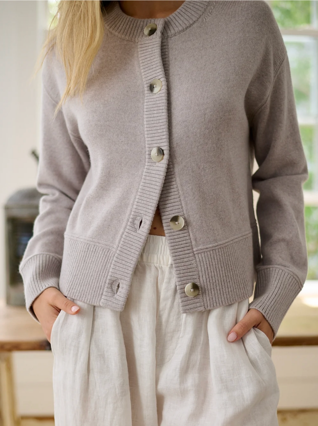 B. Draddy The Brook Wool Cardigan - Drift