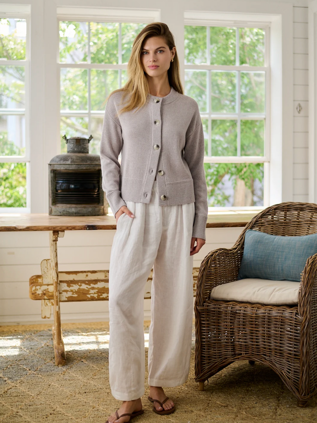 B. Draddy The Brook Wool Cardigan - Drift
