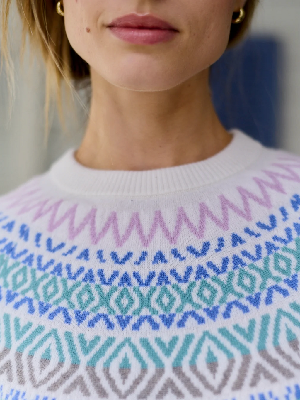 B. Draddy The Mary Olive Cashmere Crew - Sea Salt