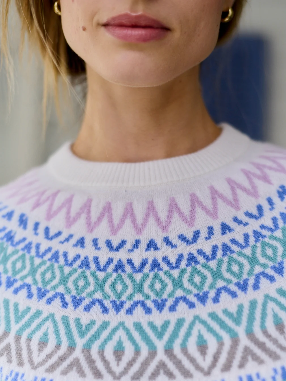 B. Draddy The Mary Olive Cashmere Crew - Sea Salt