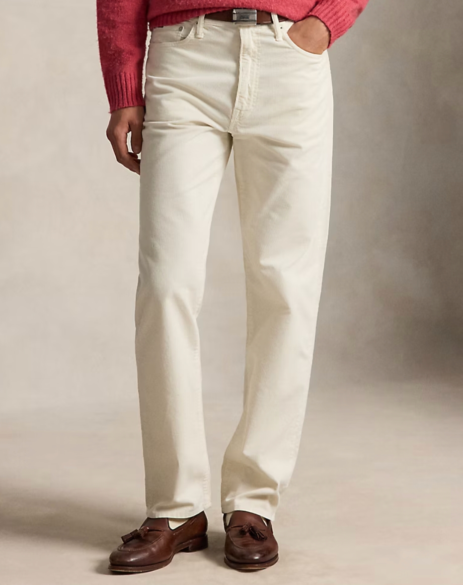 Polo Ralph Lauen Straight Fit Corduroy Pant - Warm White