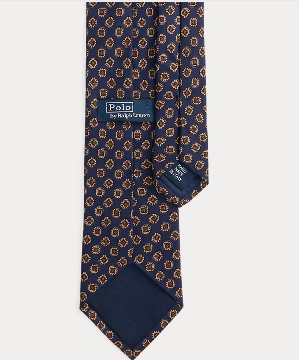 Polo Ralph Lauren Silk Foulard Tie - Blue