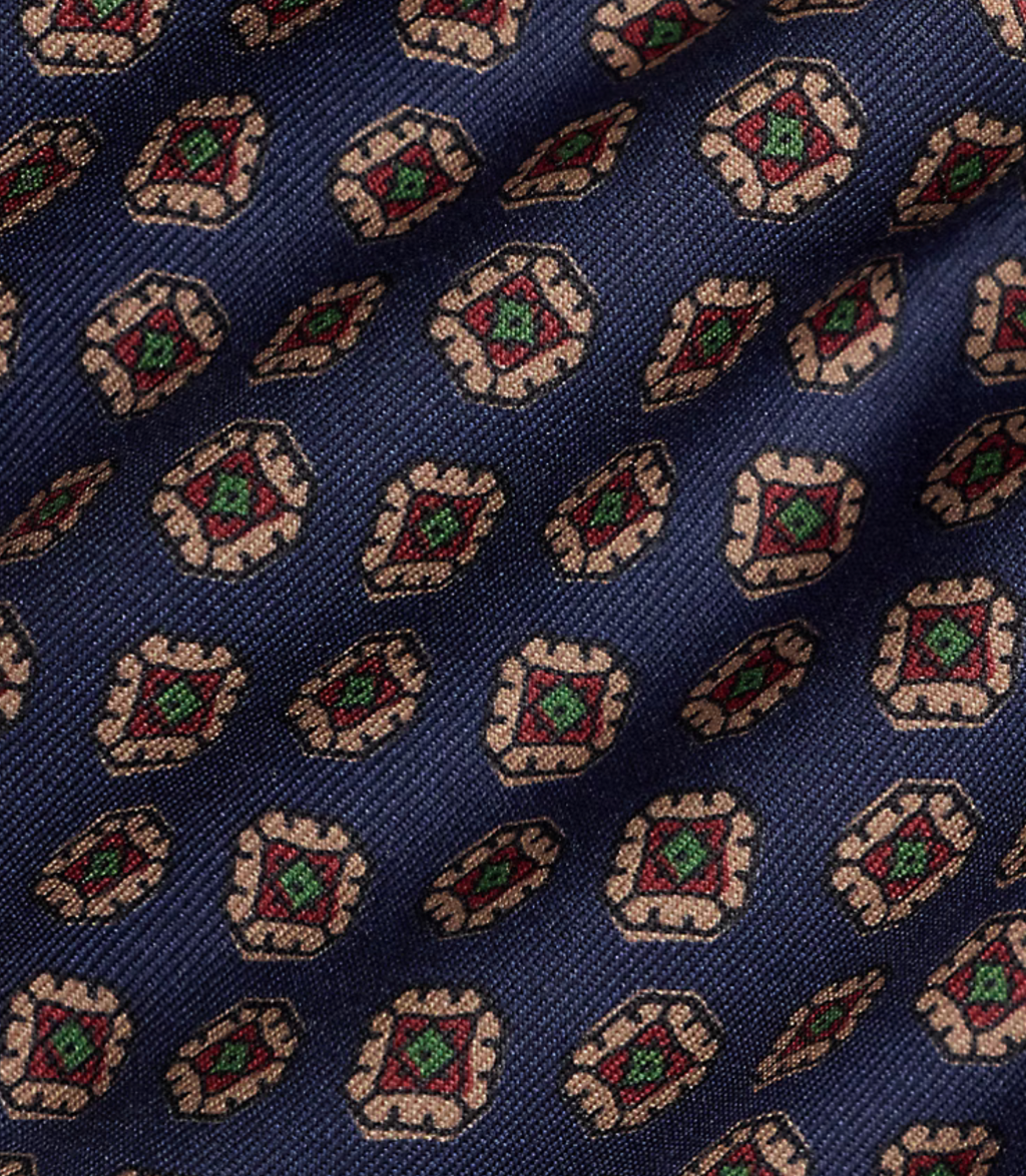 Polo Ralph Lauren Silk Foulard Tie - Blue