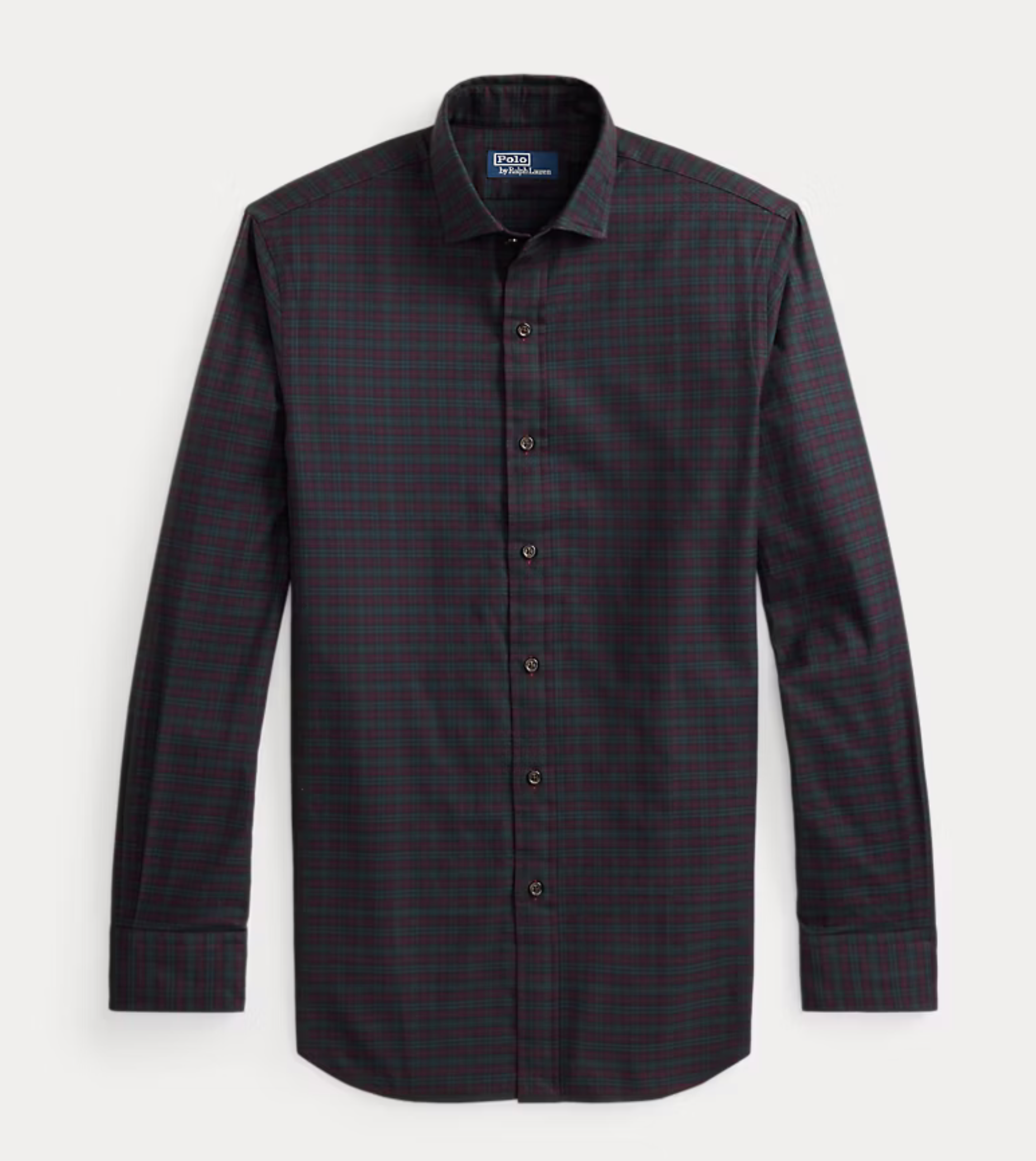 Polo Ralph Lauren Classic Fit Checked Twill Shirt - Wine Forest