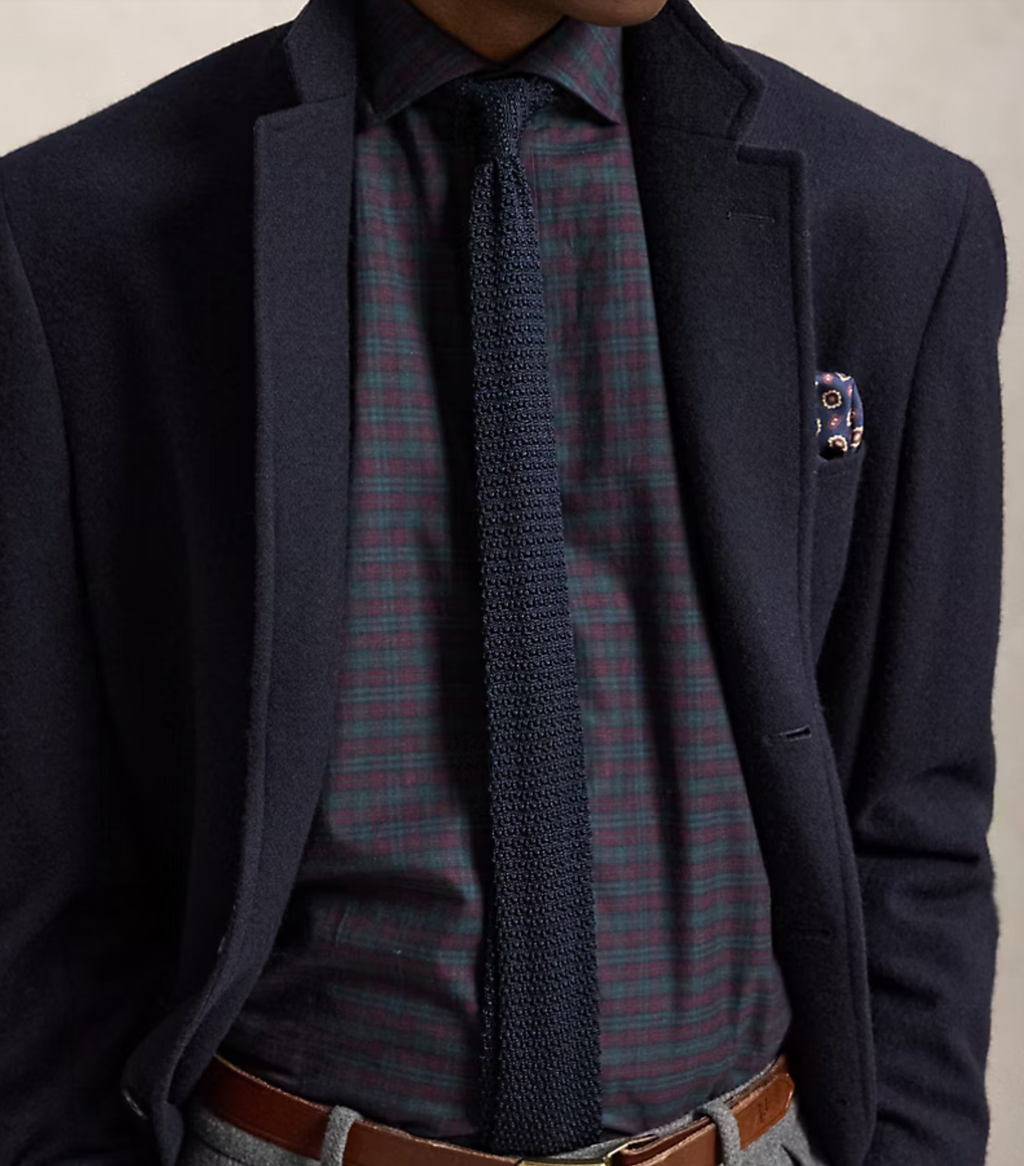 Polo Ralph Lauren Classic Fit Checked Twill Shirt - Wine Forest