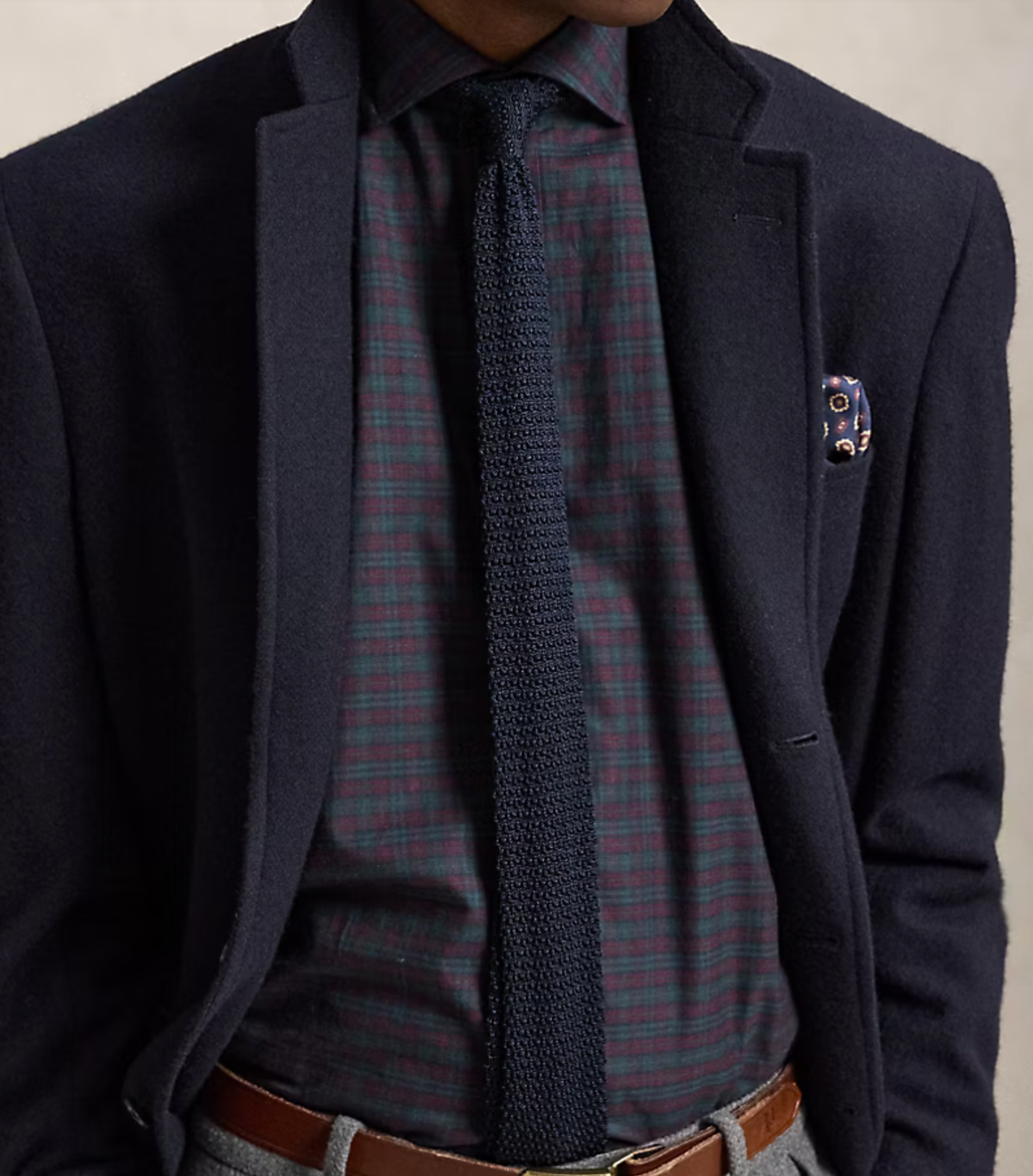 Polo Ralph Lauren Classic Fit Checked Twill Shirt - Wine Forest