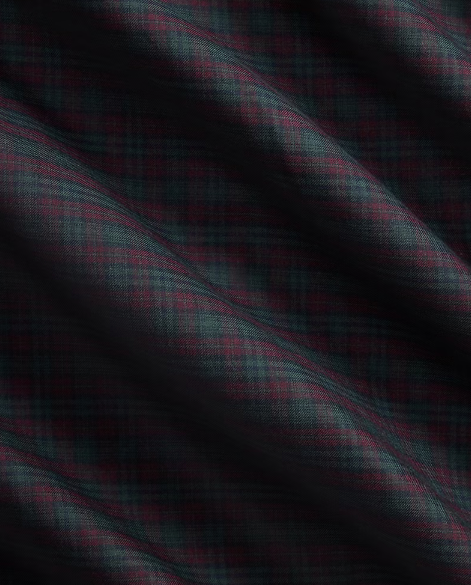 Polo Ralph Lauren Classic Fit Checked Twill Shirt - Wine Forest