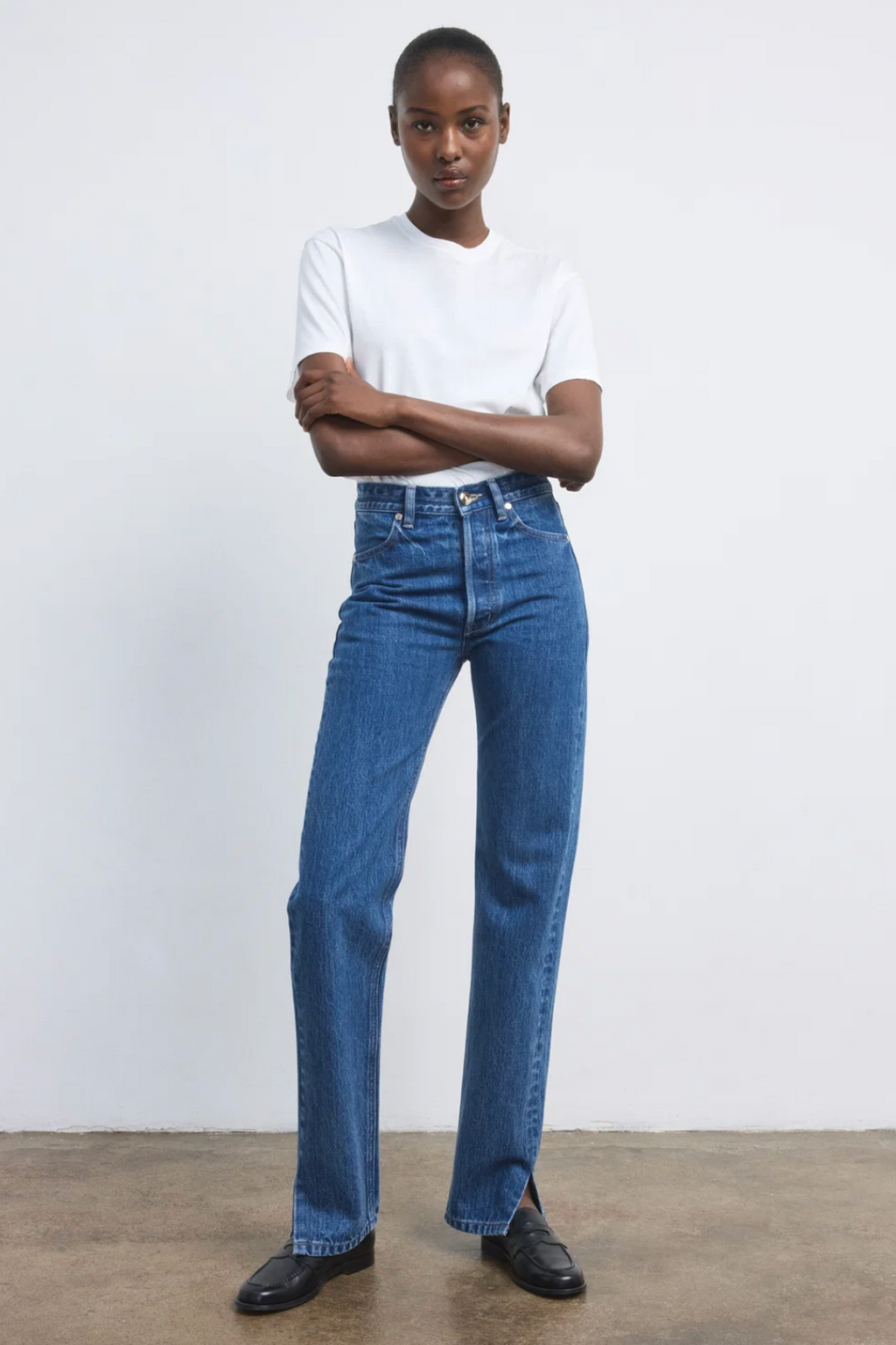 Ruadh The Agnes Straight Leg Jean in Sloan Dark Wash
