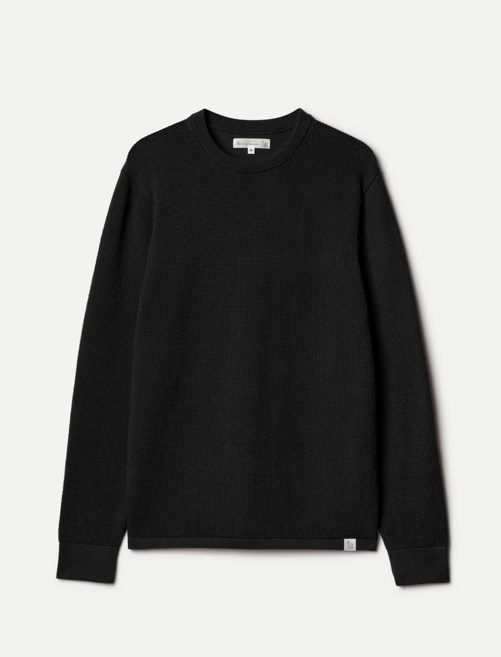 Merz b. Schwanen Easy Knit Waffle Sweater - Charcoal