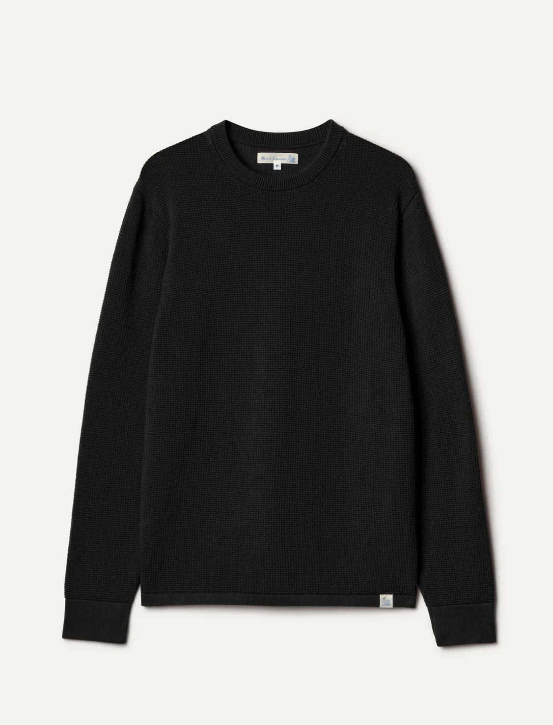 Merz b. Schwanen Easy Knit Waffle Sweater - Charcoal