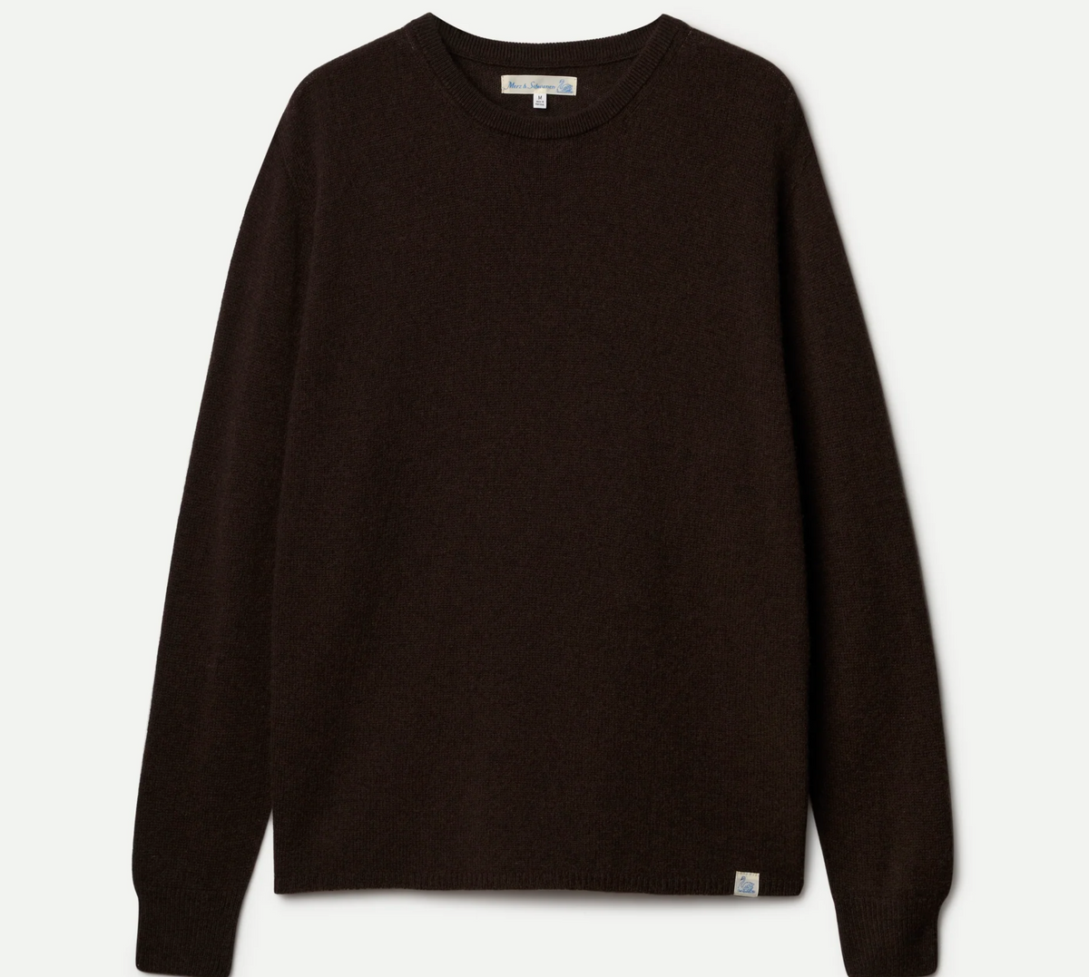 Merz b. Schwanen Lightweight Wool-Cashmere Silk Sweater - Espresso
