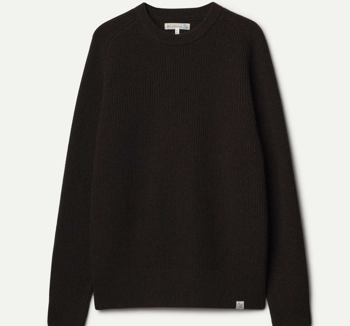 Merz b. Schwanen Sturdy Ribbed Wool-Cashmere Sweater - Espresso