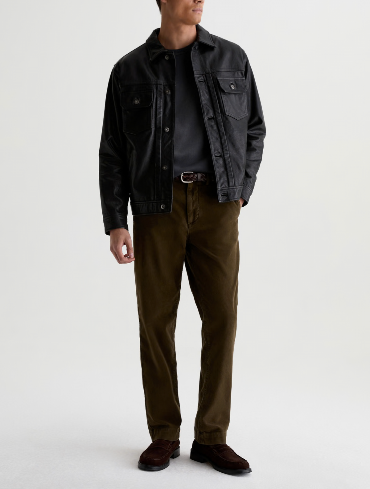 AG Archie Trouser  Straight Chino - Sulfur Dirty Olive