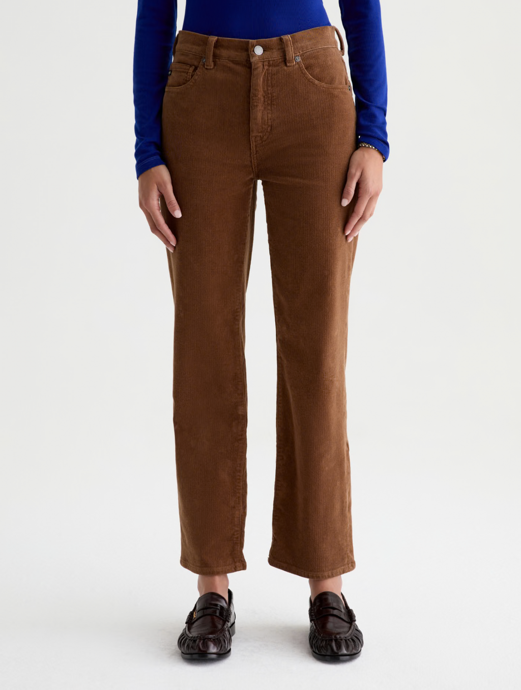 AG Brinley Corduroy Pant  Mid-Rise Straight - Bronze Beat