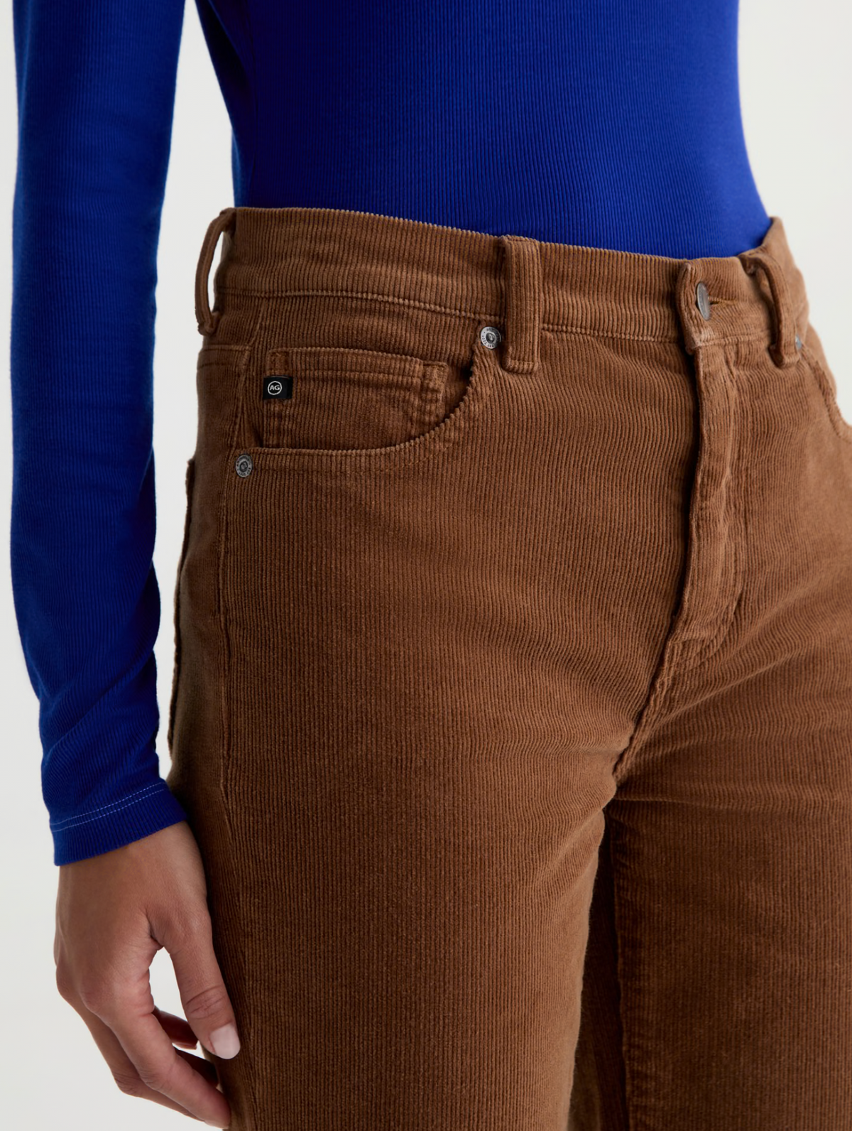 AG Brinley Corduroy Pant  Mid-Rise Straight - Bronze Beat