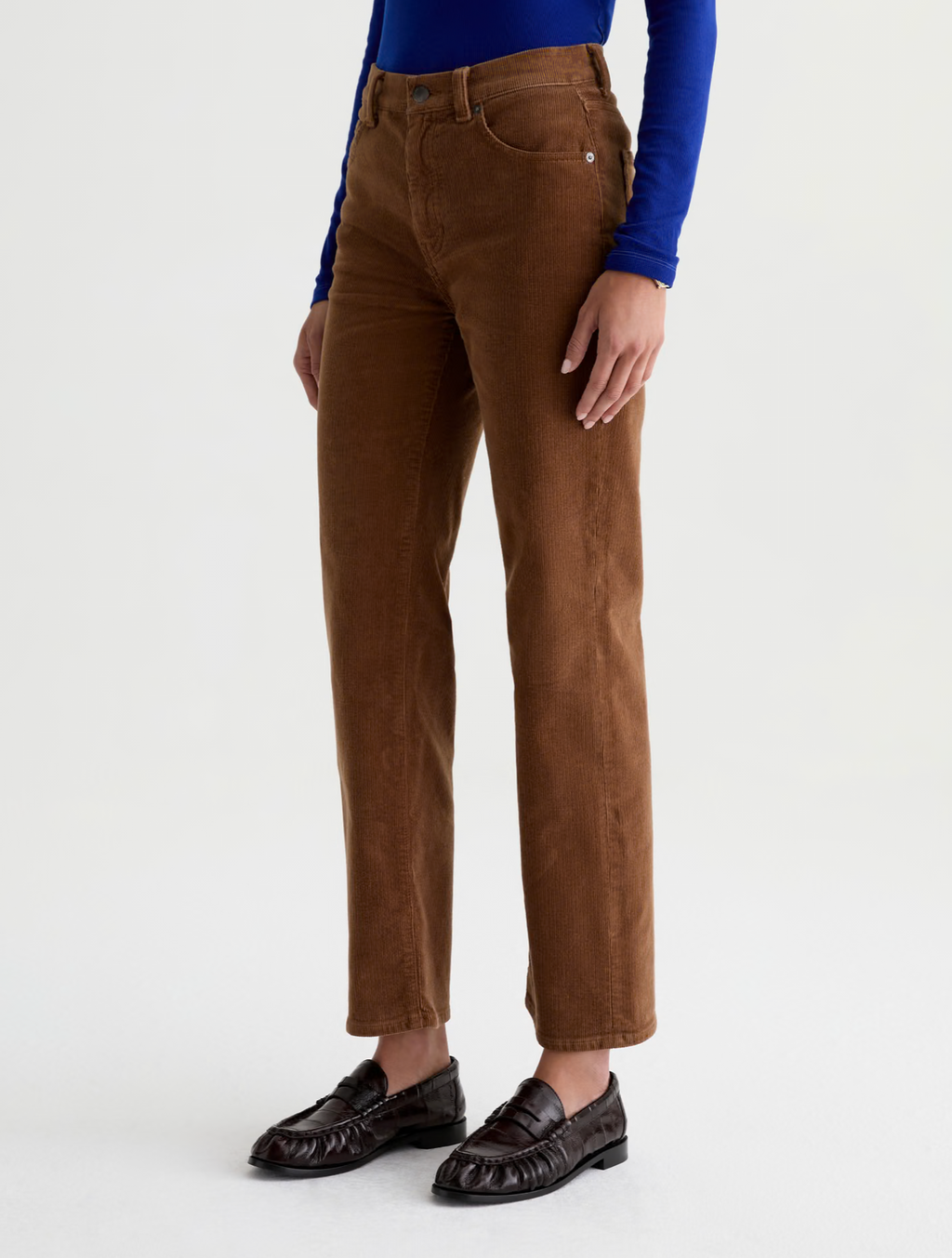 AG Brinley Corduroy Pant  Mid-Rise Straight - Bronze Beat
