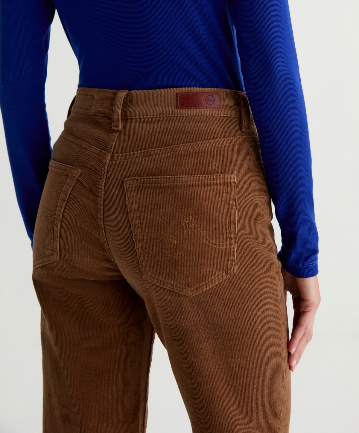 AG Brinley Corduroy Pant  Mid-Rise Straight - Bronze Beat