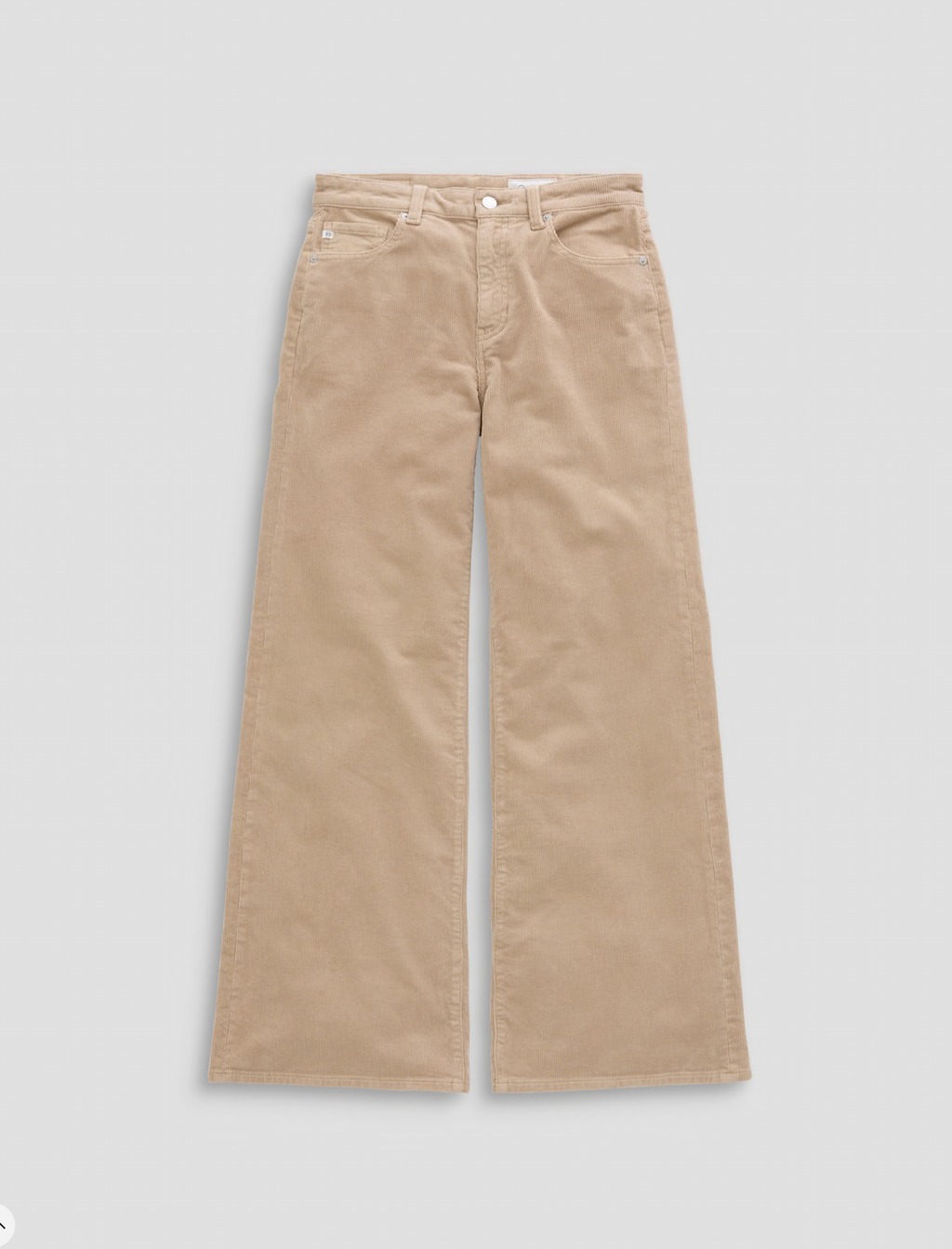 AG Saige Wide Leg Corduroy Pant  Mid-Rise Fit - Studio Tan