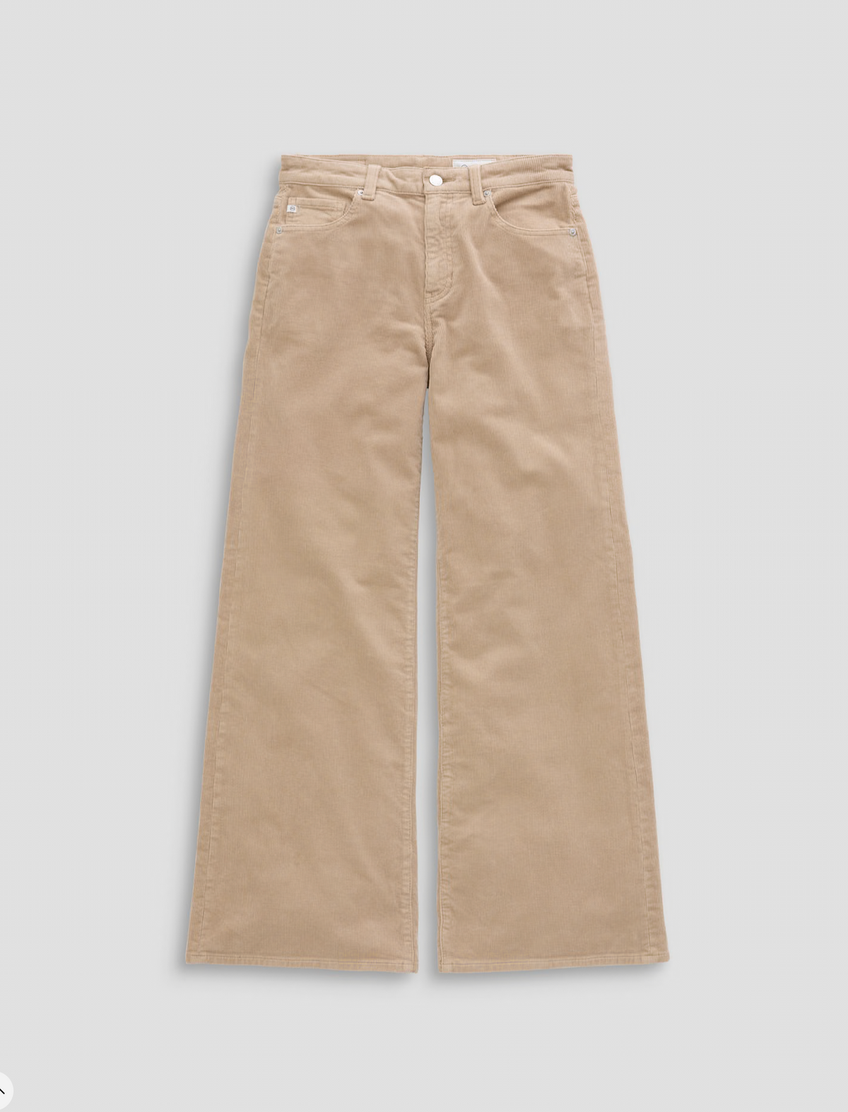 AG Saige Wide Leg Corduroy Pant  Mid-Rise Fit - Studio Tan