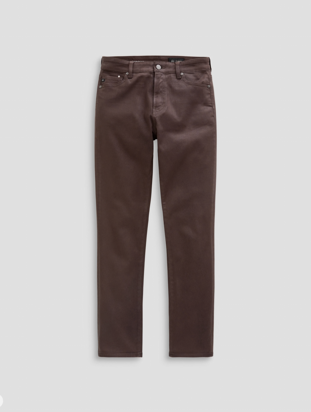 AG Mari Coated Jean  Mid-Rise Slim Straight - Burnt Umber