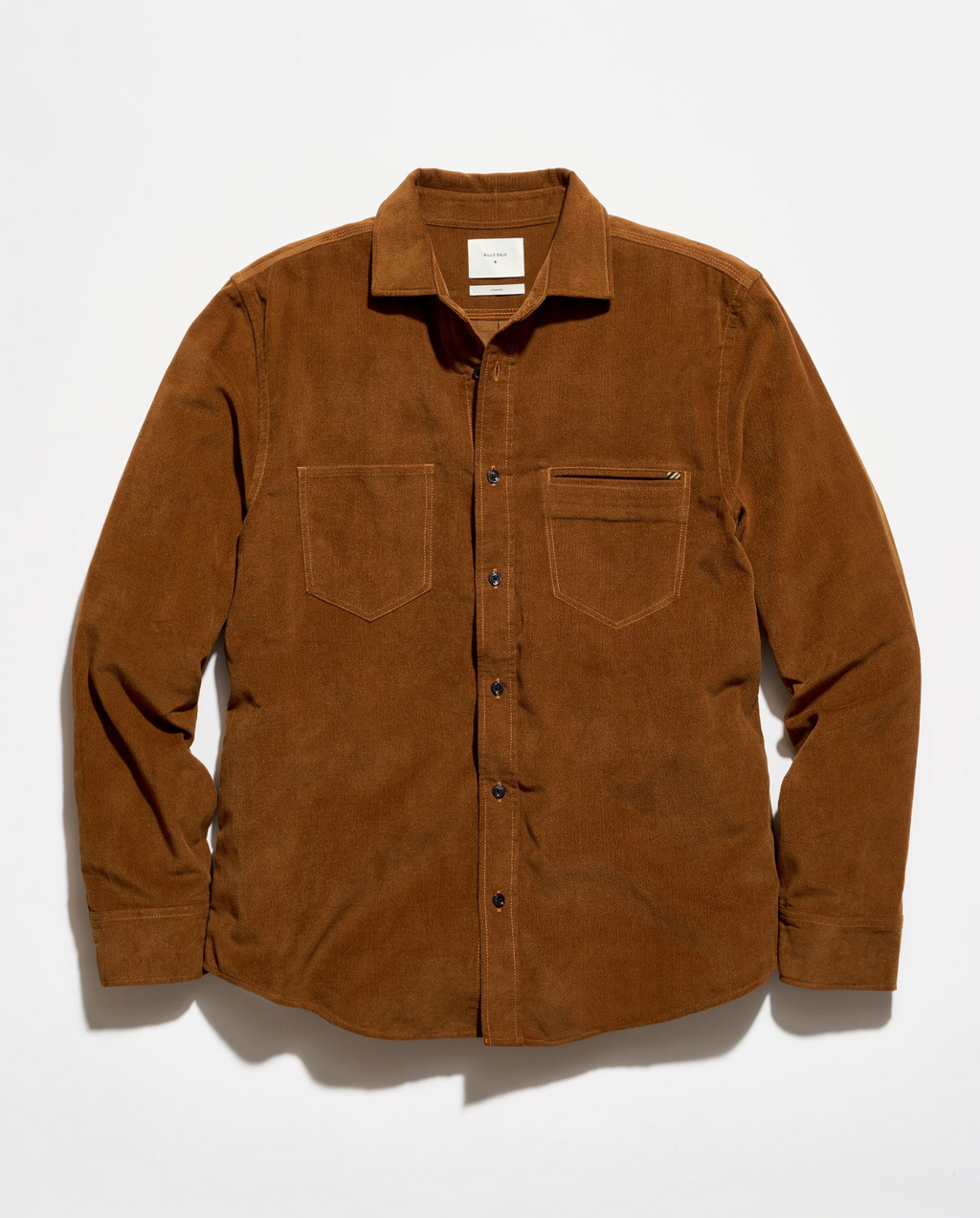 Billy Reid Moleskin Cochran Shirt - Tobacco