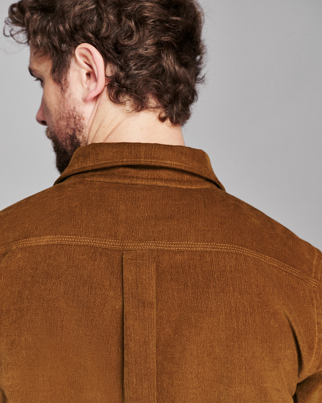 Billy Reid Moleskin Cochran Shirt - Tobacco