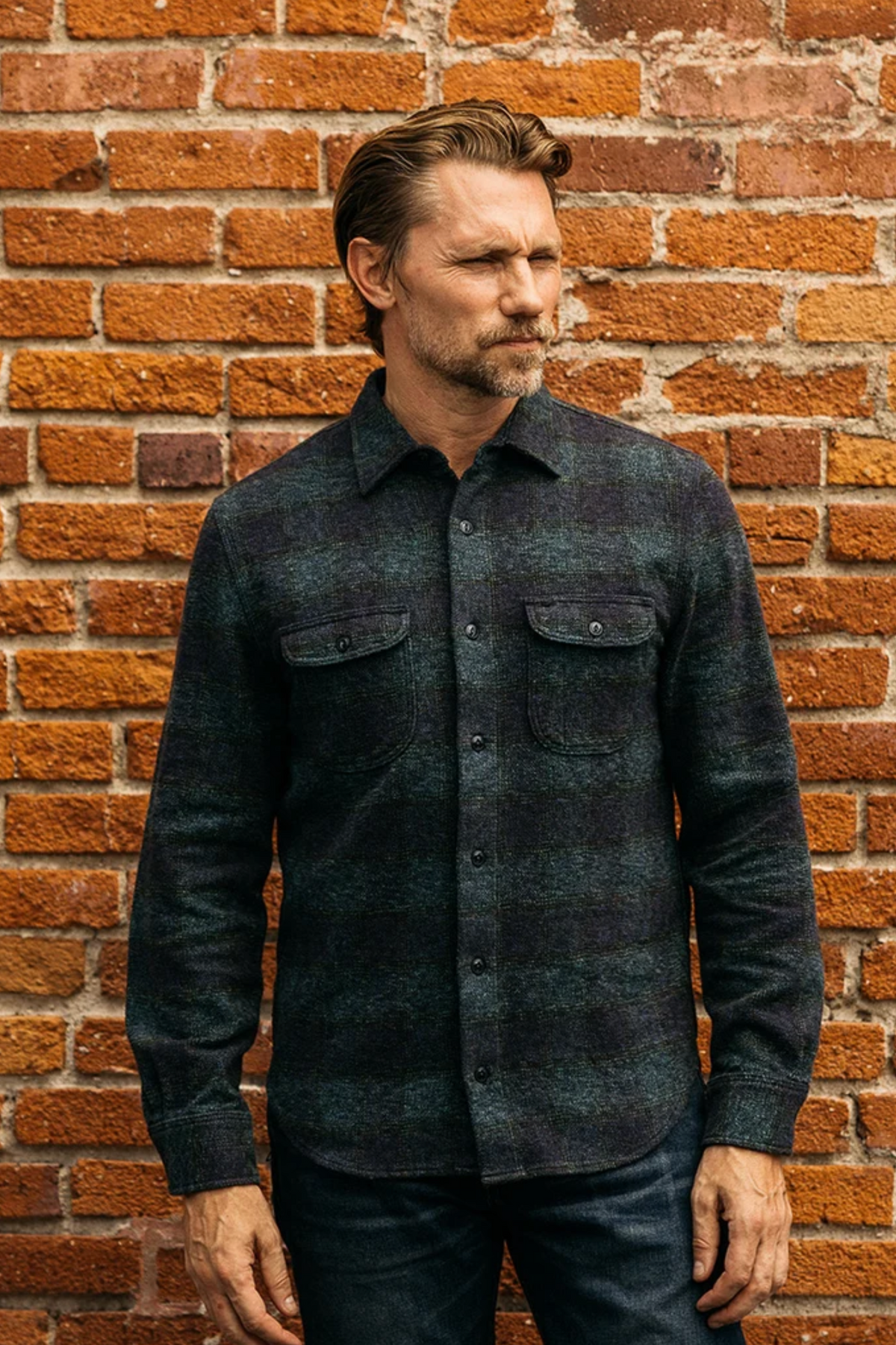 Hiroshi Kato Brace Triple Twisted Plaid  - Dark Forest
