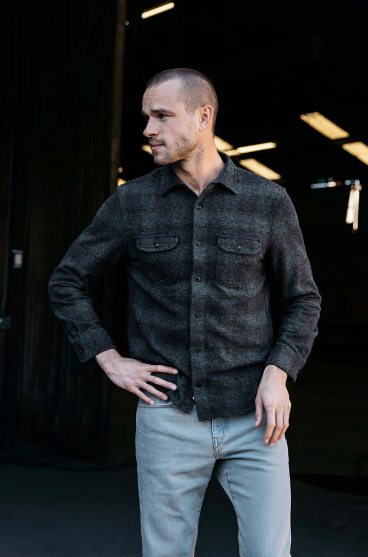 Hiroshi Kato Brace Triple Twisted Plaid  - Dark Forest