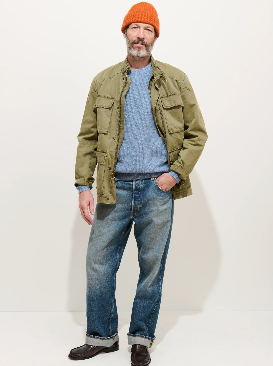Alex Mill Jordan Sweater in Cashmere - Marled Stonewash