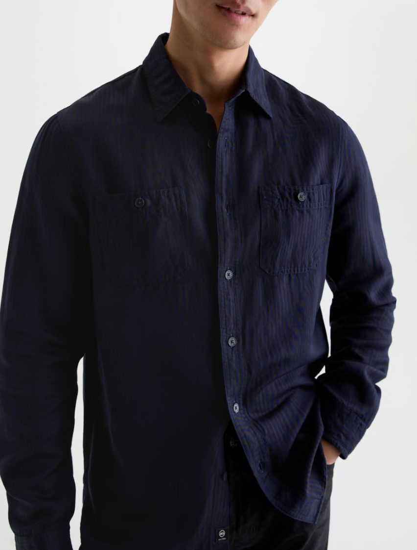 AG Mason Work Shirt - Riff Wave Stripe