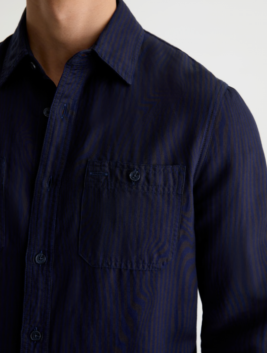 AG Mason Work Shirt - Riff Wave Stripe